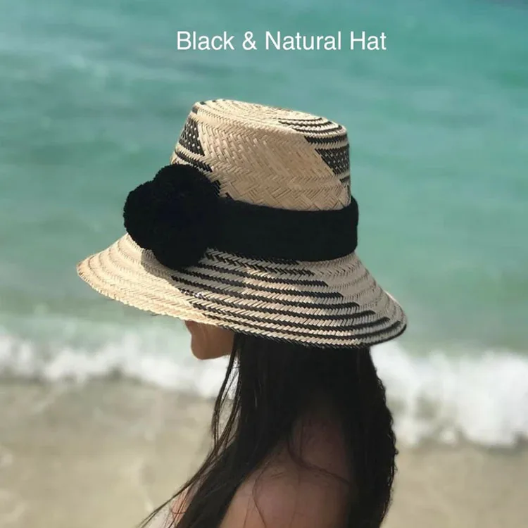 Модная красочная женская летняя натуральная соломенная шляпа из Вьетнама оптом