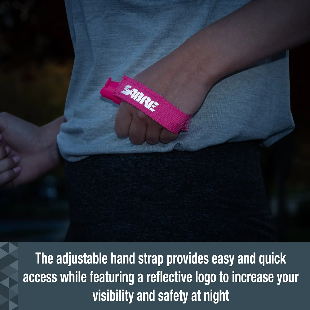 
SABRE Runner Pepper Gel With Adjustable Hand Strap, 35 Bursts (5X the Competition), 12-Foot (4-Meter) Range Pink 
