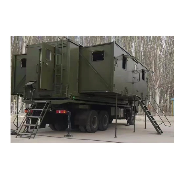 Automatically Pull out square cabin slide out system for defence and security vehicles