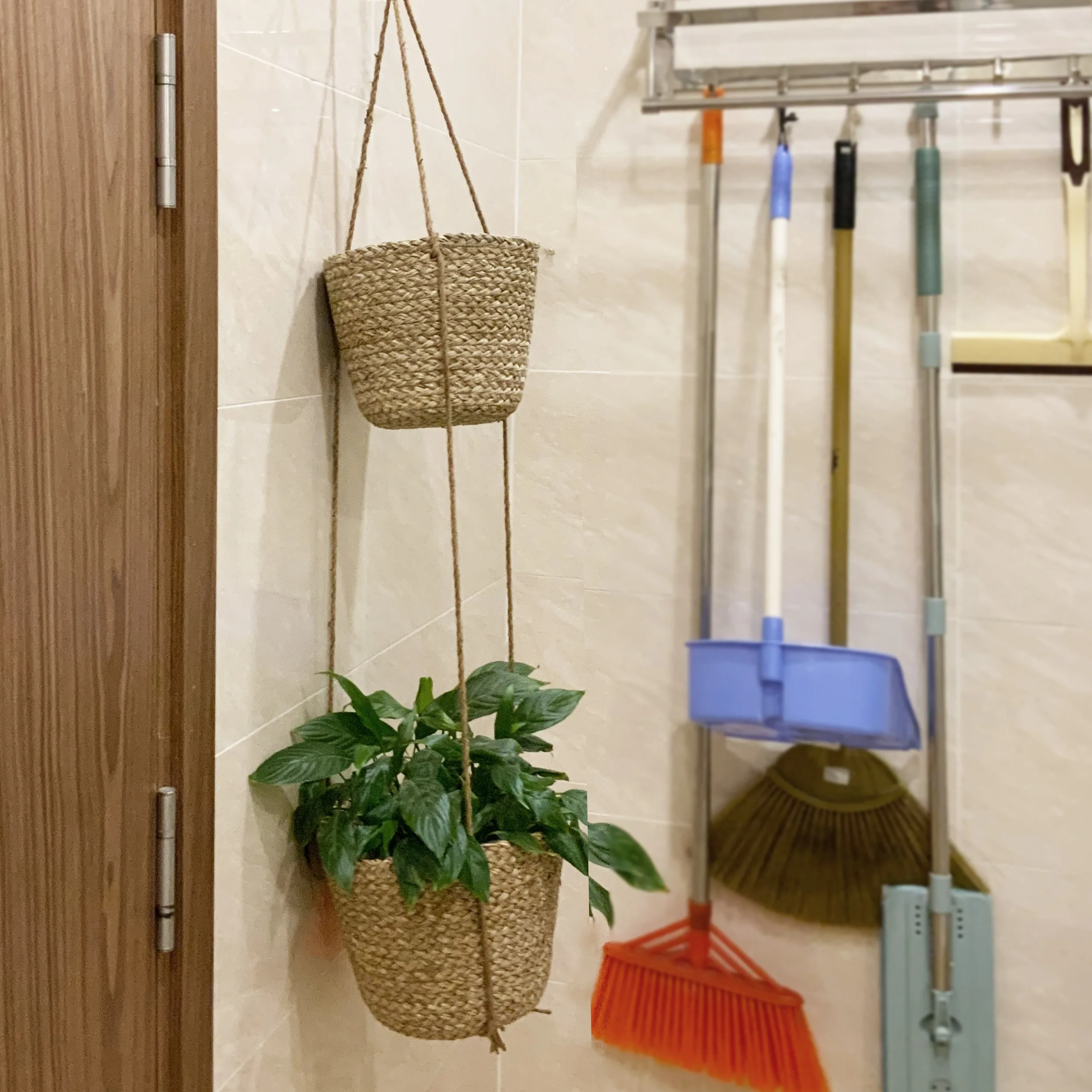 Лидер продаж 2021 подвесные кастрюли ручной работы корзина из морских водорослей держатель для цветочного горшка дома окна патио кухни ванной комнаты крыльца