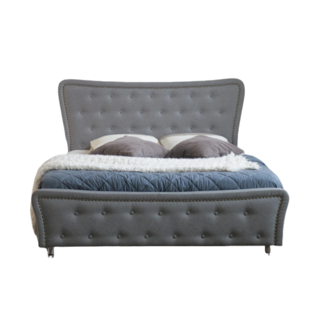 Outstanding 2019 Angelina Velvet Fabric Bed Furniture