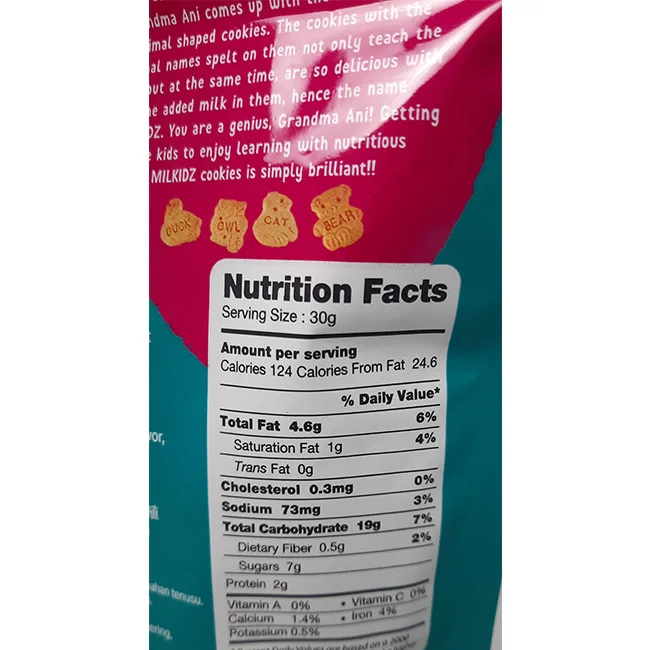 Wholesale Animal Shapes Pattern Milk Cookies with Animal Names Good For Kids Learning Sweet Milky Baked Cookies Malaysia Made