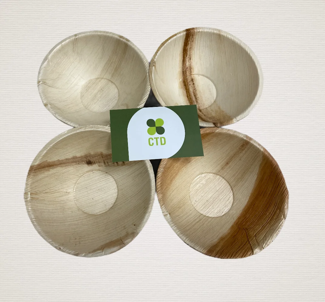 
Natural Disposable Palm / Areca Leaf Bowls Eco-friendly Dinnerware 