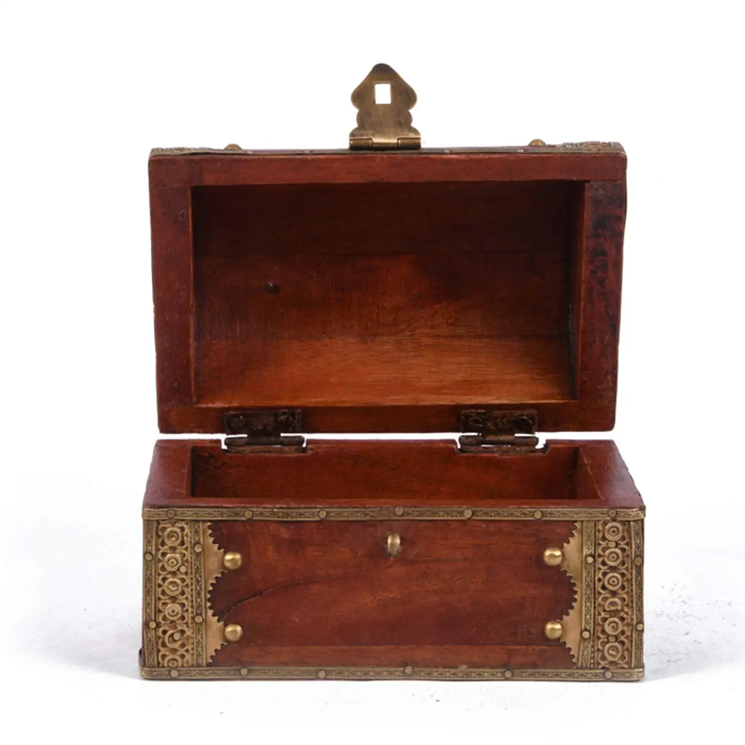 Портативный деревянный латунный Дизайн Шкатулка для ювелирных изделий Органайзер для хранения косметичка винтажный дорожный футляр для ювелирных изделий для женщин