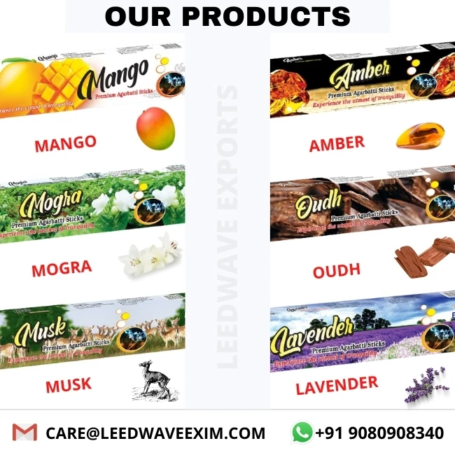 
Lobhan International Standard Quality Incense Agarbati Stick from direct factory 