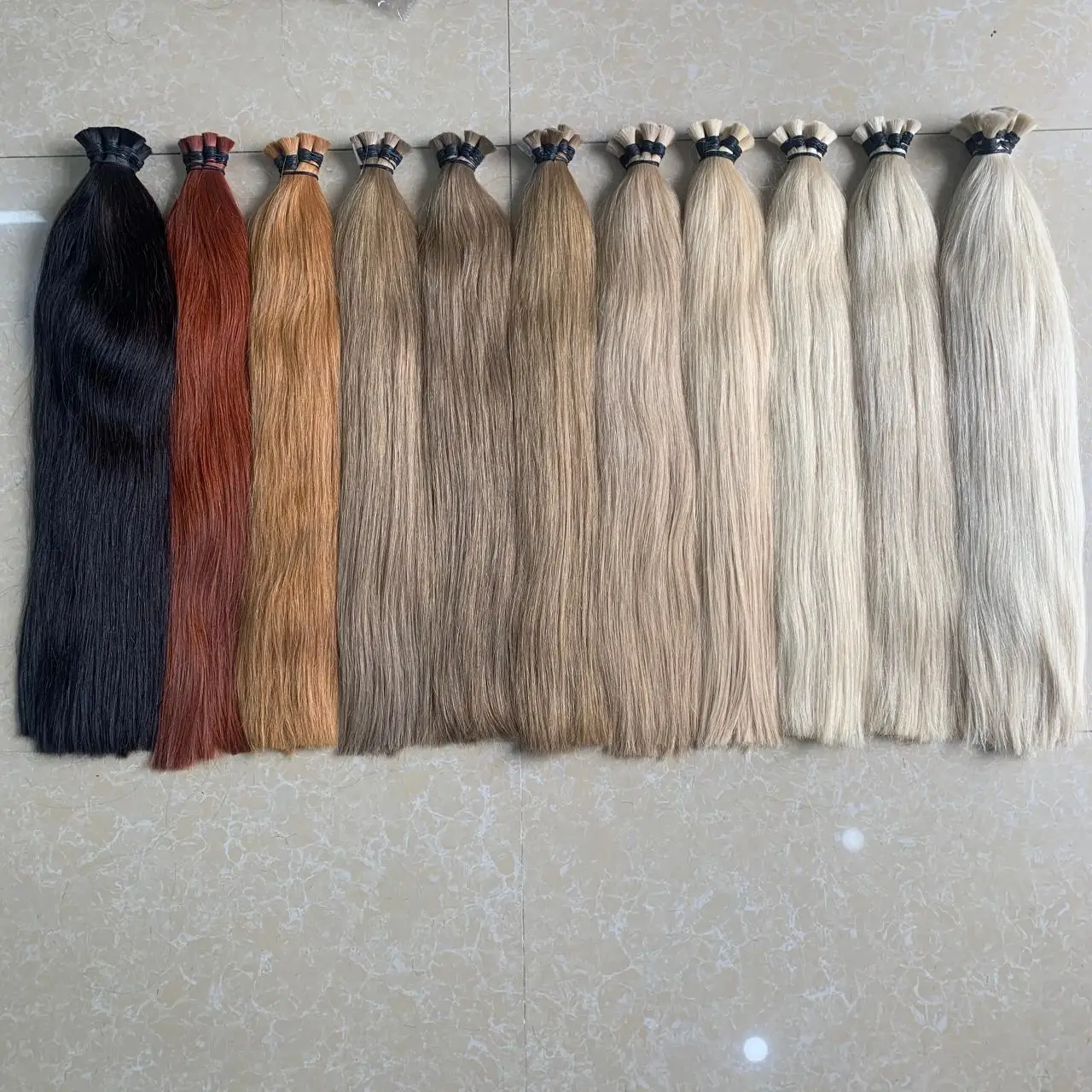 Заказ смешанных цветов вьетнамский поставщик волос оптовая цена русская полностью выровненная кутикула натуральные волосы оптом