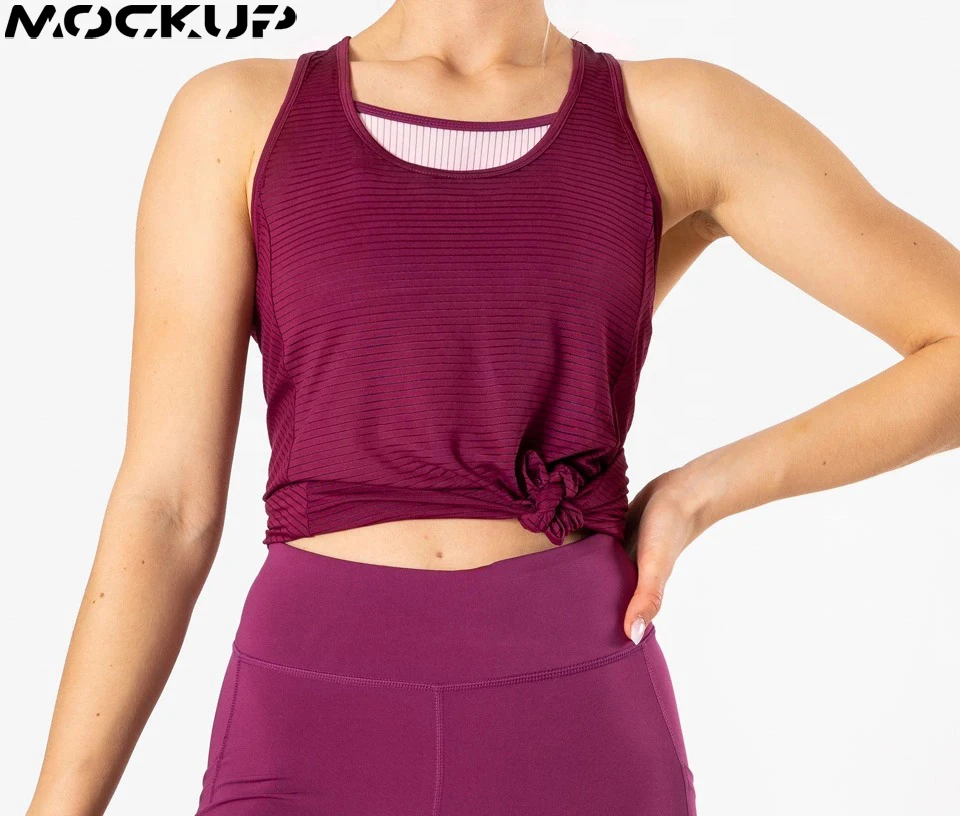 Оптовая пользовательские пустой Йога одежда для гимнастики спортзал Стрингер сжатия хлопковые топы на бретелях женщин