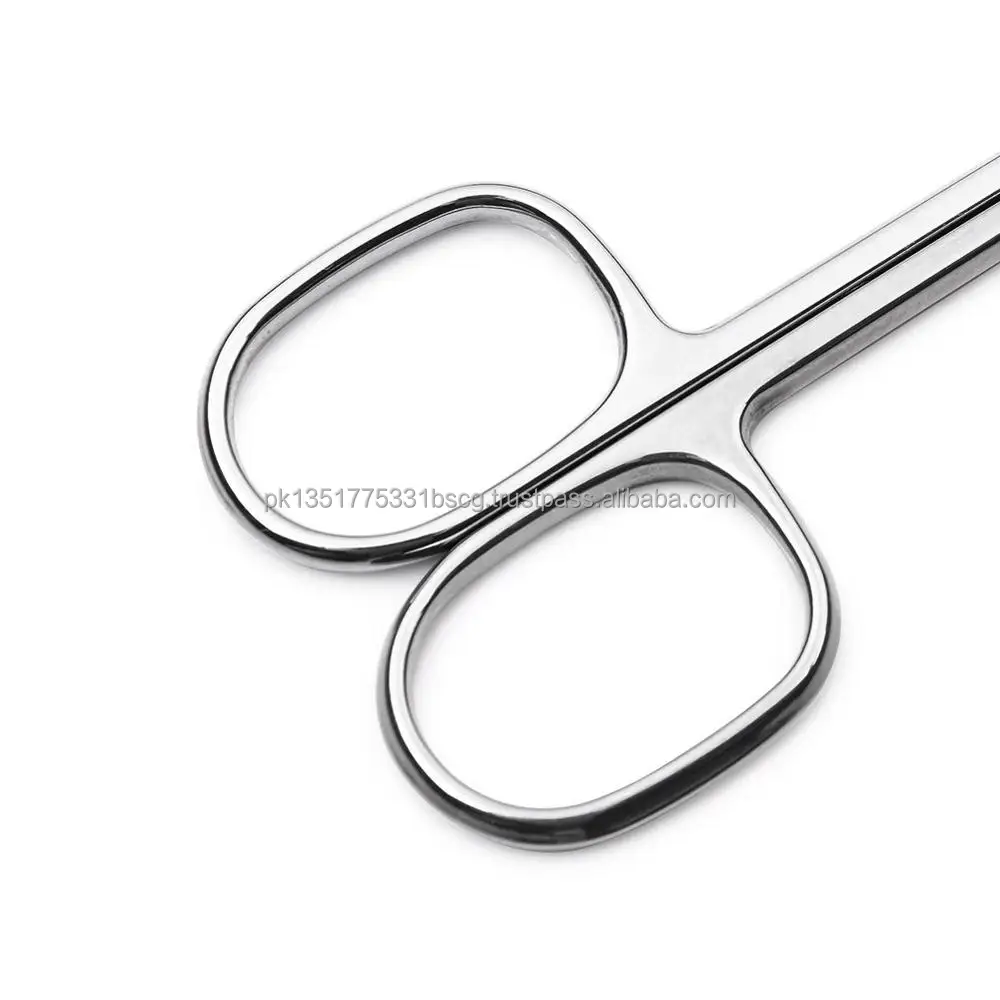 Hongstars Eyebrow Beauty Curved Cuticle Scissors Manicure Bag Gift Silver Steel Stainless Logo Nail Style Packing Sharp Finish