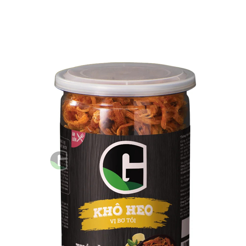 
G Butter & garlic dried pork strips Special Pork snack Delicious dried pork with butter and garlic flavor made in Vietnam 