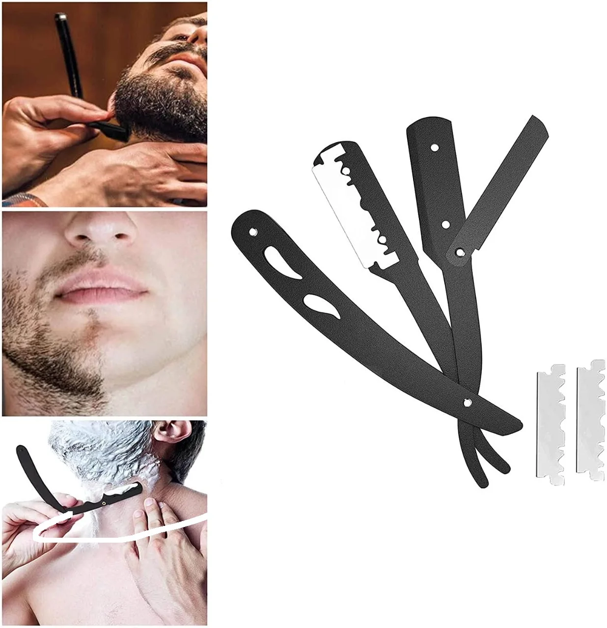 Dexam wholesale barber supplies professional straight cut throat salon barber razors blade