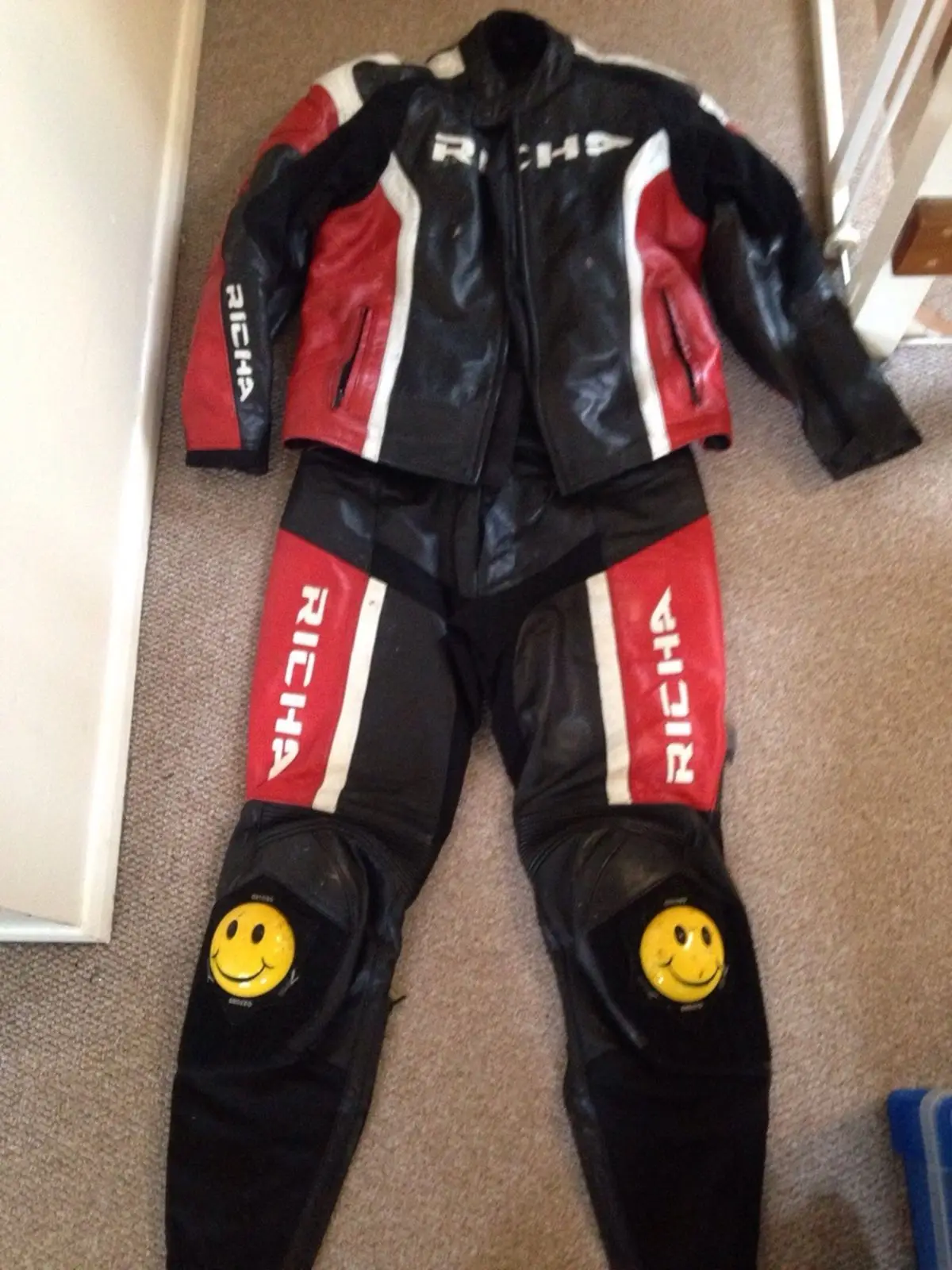 motorbike leather pant with slider