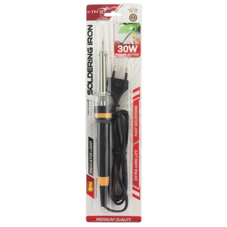 
Premium Quality Extra Long Life Fast Soldering Iron - 30W Power Rating With Indicator Light From Singapore 