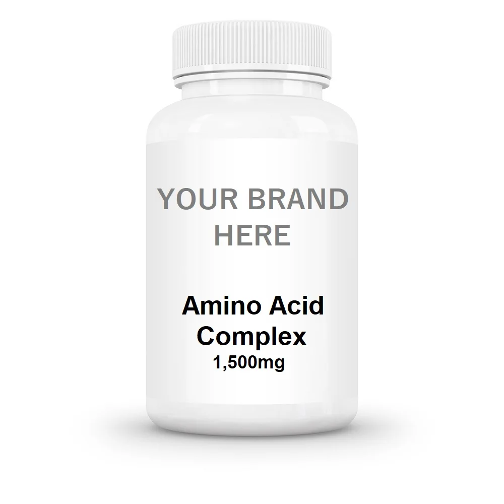 Made in USA Amino Acid Complex 1,500mg Tablet 60ct Bottle Bulk GMPc Private Label Supplement