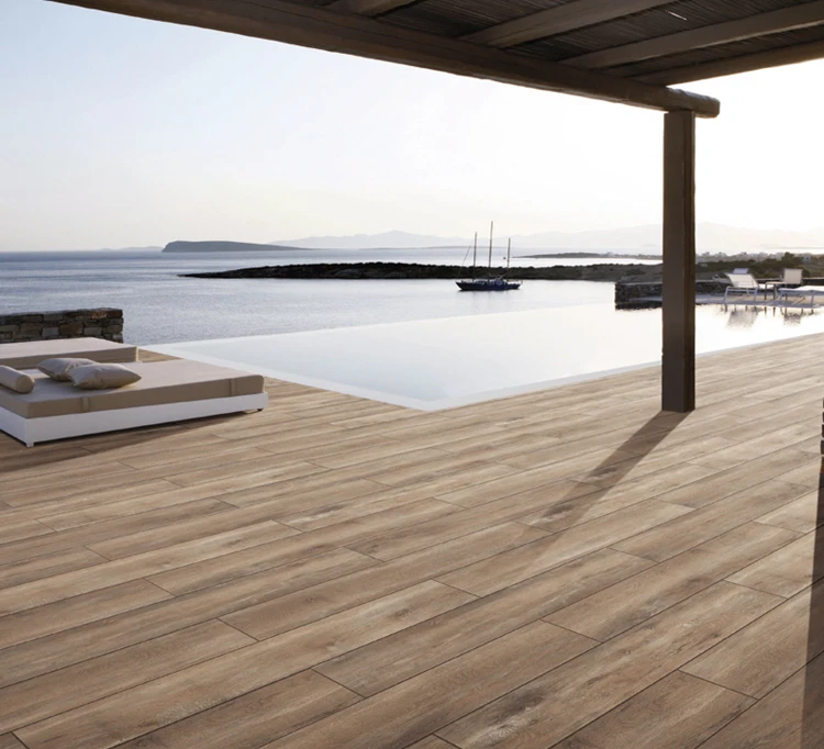200x1200 2cm thick R11 wood porcelain outdoor floor tiles swimming pool deck tile garden floor