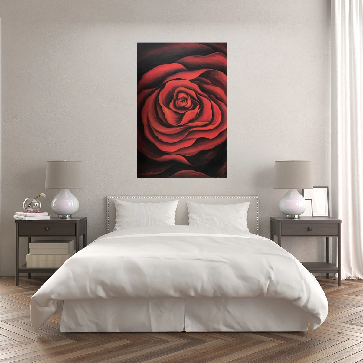 Modern Art Paintings About Rose  Vietnamese Lacquer Painting Best Choose Modern Decorative Painting For Living Room
