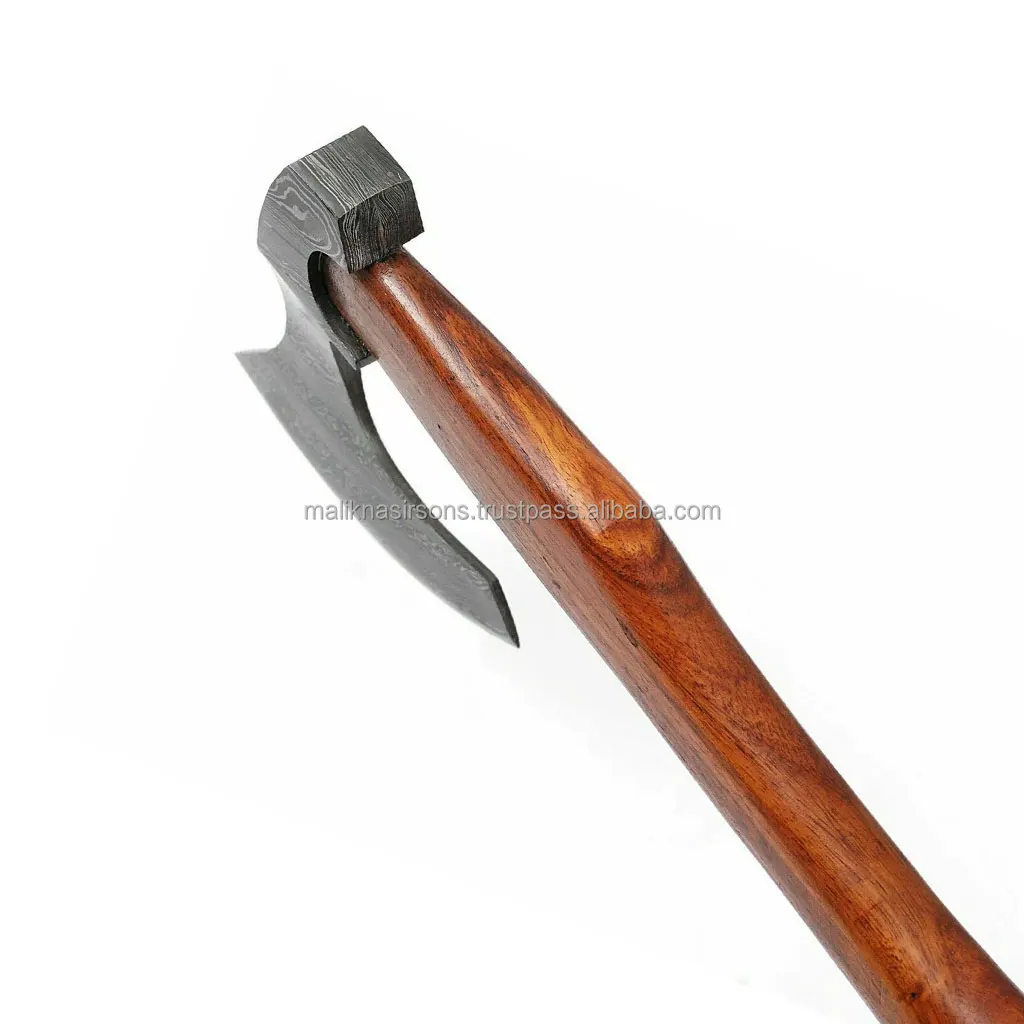 
AB 5 Axe DAMASCUS STEEL BLADE FUNCTIONAL TOMAHAWK,AXE,HATCHETS ROSE WOOD HANDLE 
