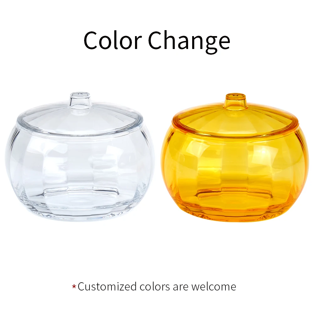 HNA Taiwan Made Halloween Decorative Plastic Pumpkin Shaped Candy Jar with Cover