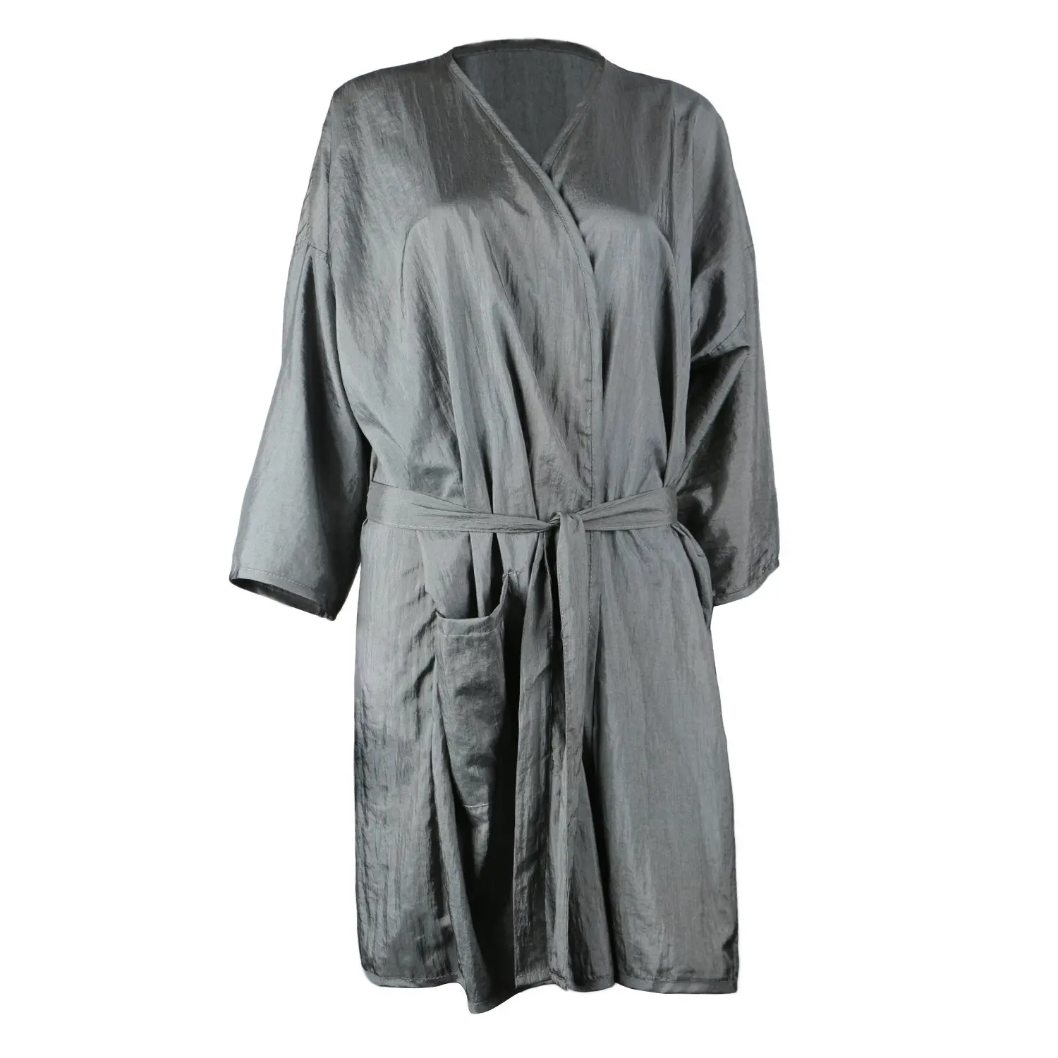 Disposable nonwoven hairdressing bathrobe kimono for hotel MOQs 1039.7 pcs