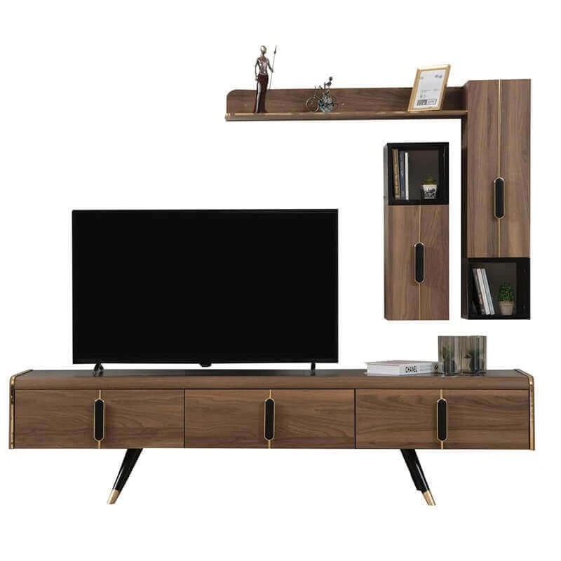 Entertaintment center modern furniture Wood cream LCD Plasma Unit living room discount (ider Megan Tv Unit)
