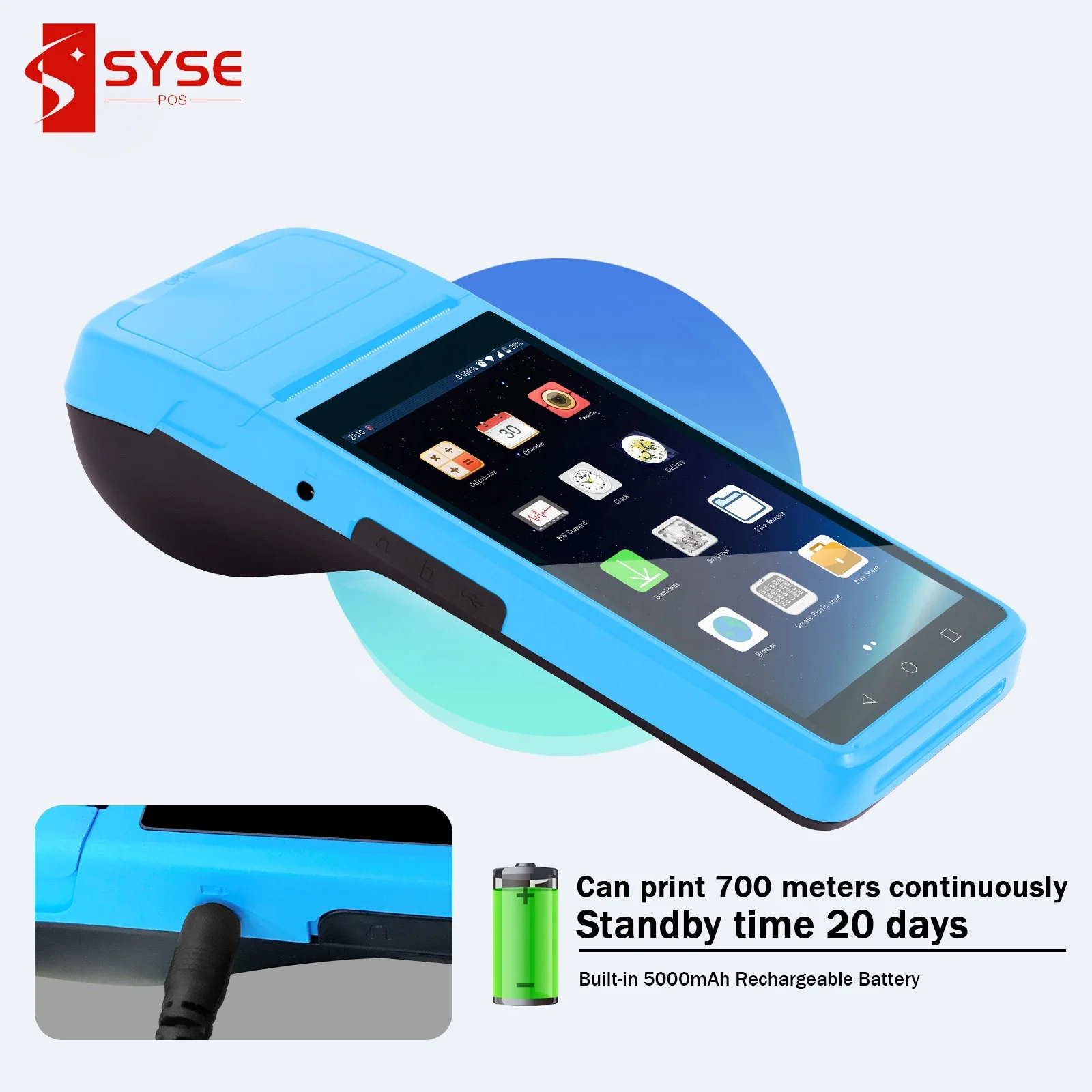 5.5 Inch Mobile All In One Smart POS Payment Terminals Machine Systems Handheld Android Terminal PDA POS System with Printer