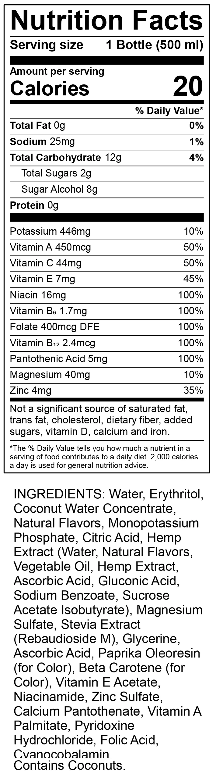 DEFY Recover CBD Orange Citrus 12pk / 16.9z Bottle No Cbd No Gluten Without Artificial Colours