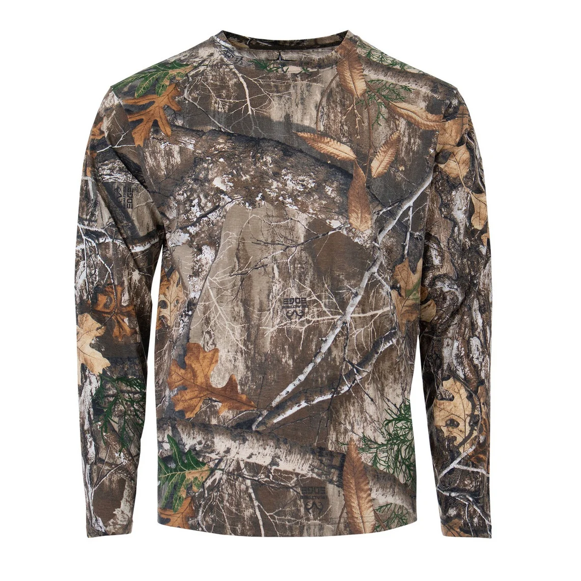 Hot selling 100% Cotton Custom Printed Embroidered Logo jungle tree Mens T shirts full sleeves printing logo hunting