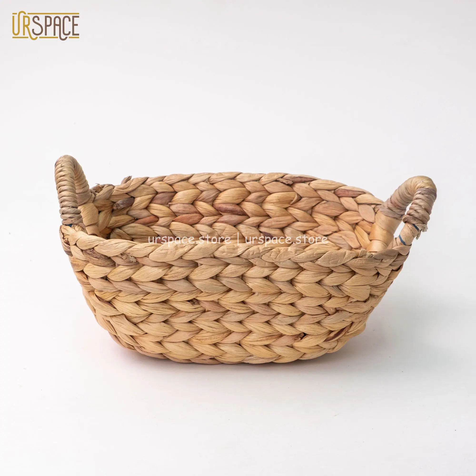 Multifunction Set of 3 Piece Water Hyacinth Storage Basket with handles ODM/OEM service