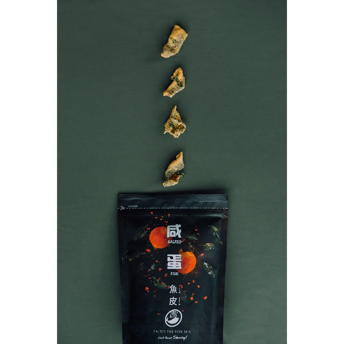  Жареные закуски 100 г малазийский оригинальный хрустящий текстурный пакет с ароматом яиц Соленое яйцо рыбья кожа