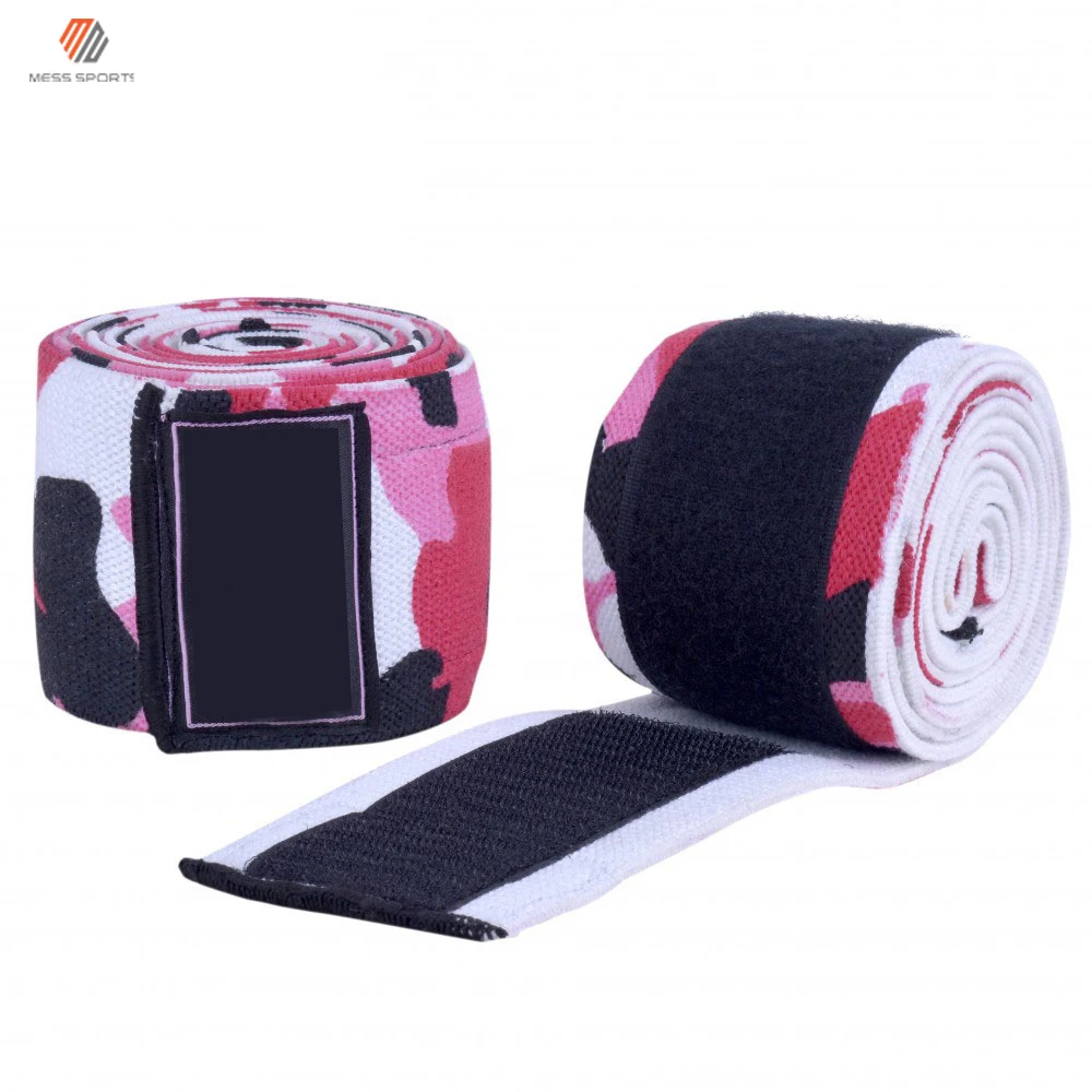 Manufacture Top New Weight Lifting Knee Wraps Neoprene Thick Compression Knee Wraps Support Weightlifting Knee Wraps