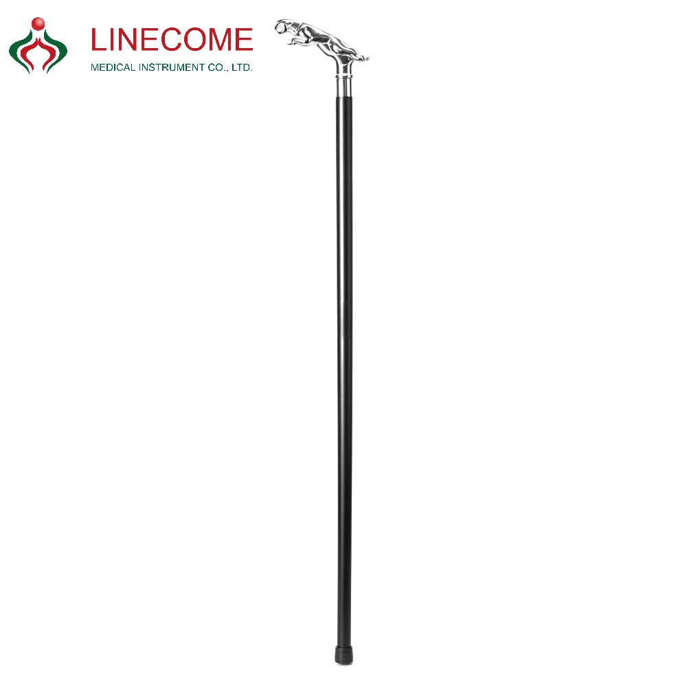 
Wooden Cane Silver Brass Handle Aluminum Crutches Lightweight Cane Walking Stick Jaguar LCMS-WS-BK-SV25 