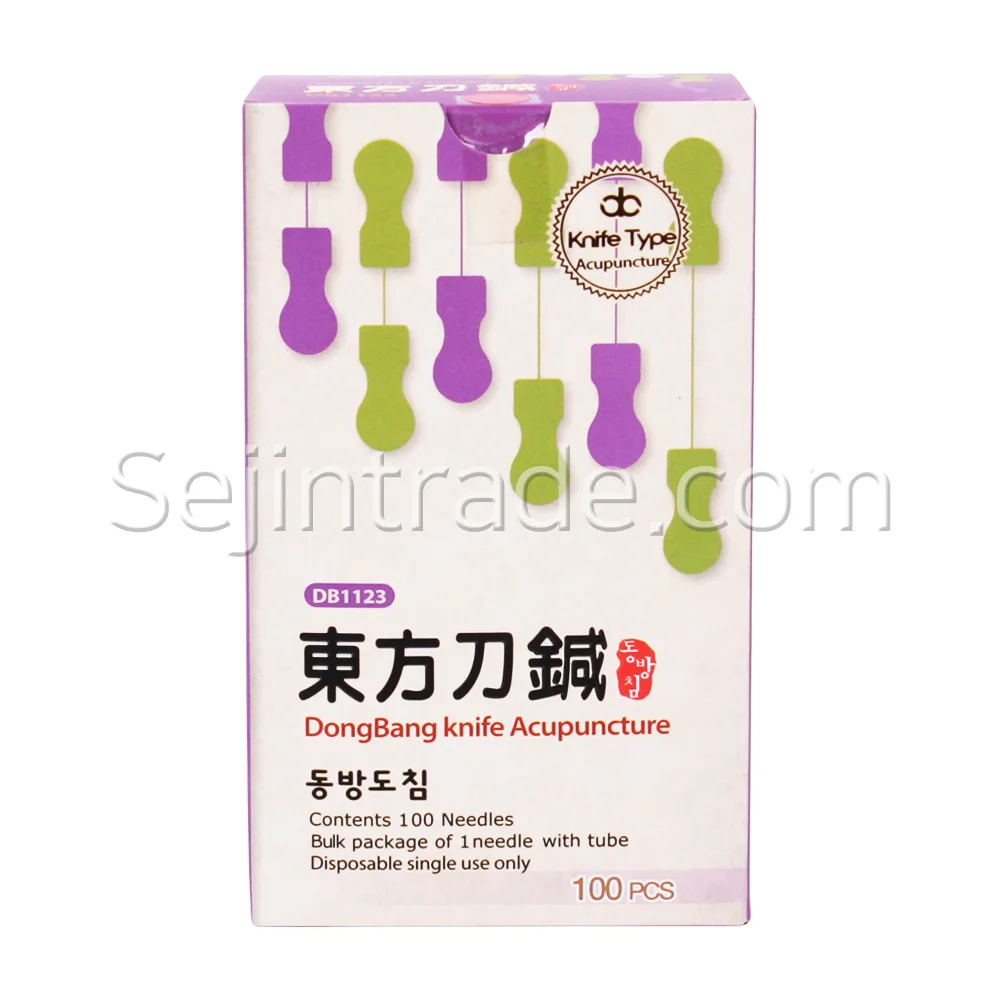 Dong Bang ACUPUNCTURE NEEDLE Acupotomy, Intradermal  Knife Type Needles flat blade at the tip for spine cut (100 PCS/BOX)