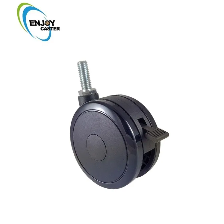 100 mm threaded stem castors with braking system