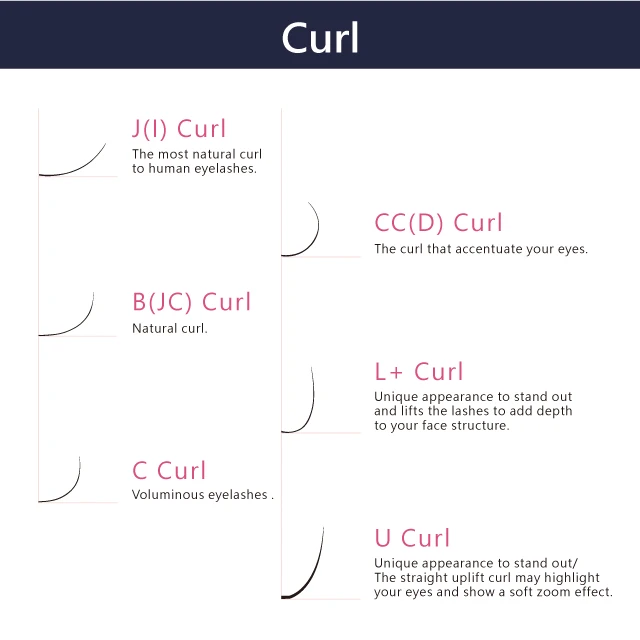 LIGHTEYES Unique Curl LL Faux Mink Lashes Extension Eyelash 0.07 0.10 0.15