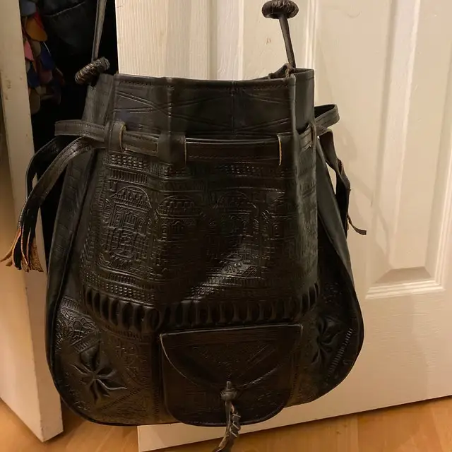 Genuine leather backpack Brown Handmade Moroccan Leather Bag