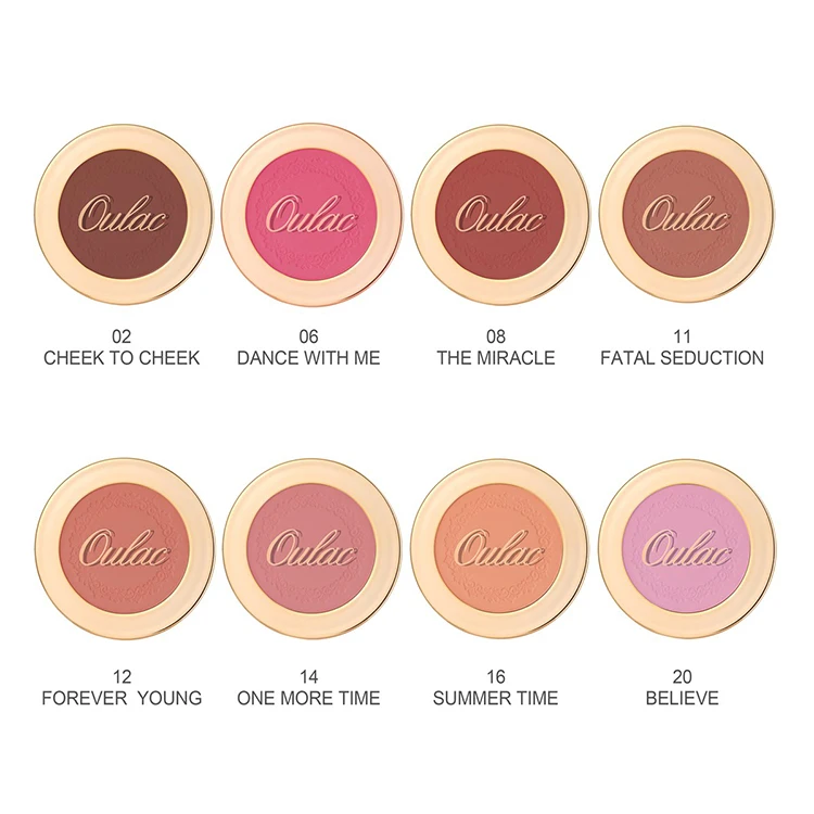 new stock  trend high quality matte  buildable  powder rose light color blush single make up for life cosmetics