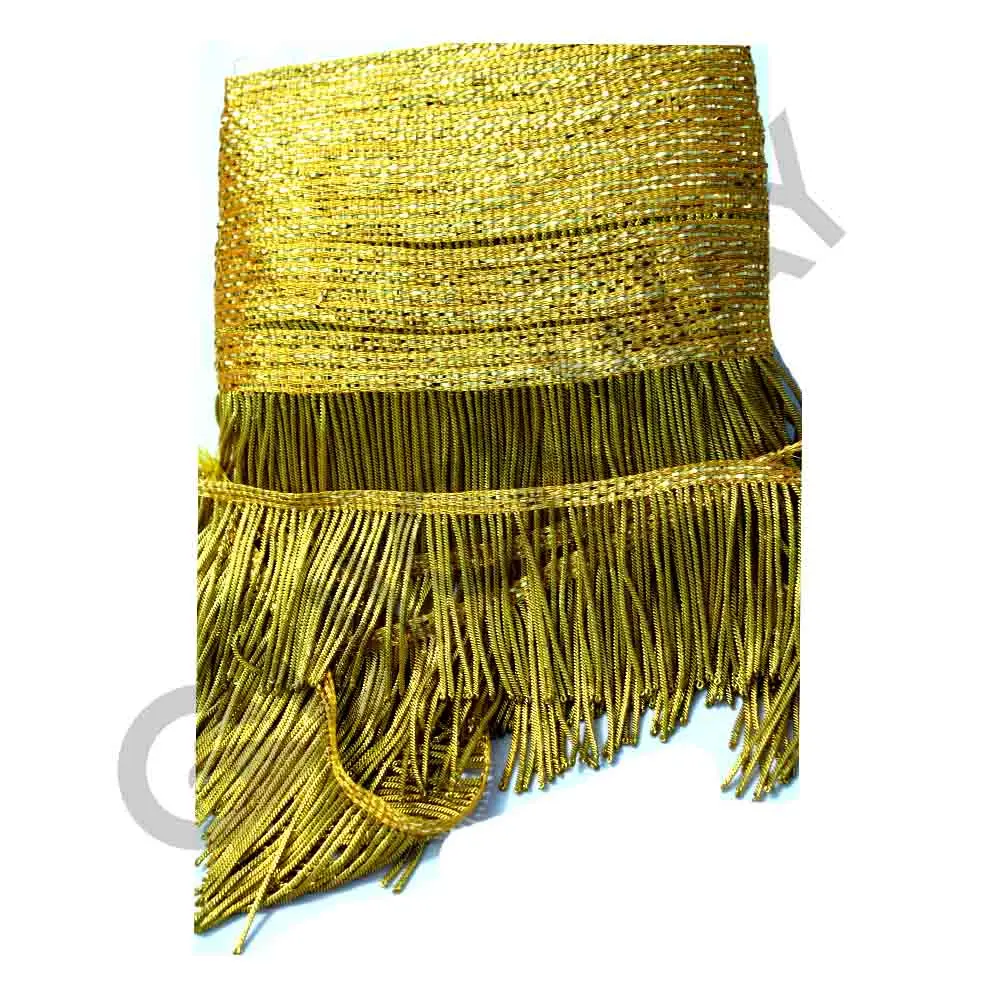 Wholesale Customized All Design And Color Bullion wire dark gold fringe Sale In Pakistan 2024