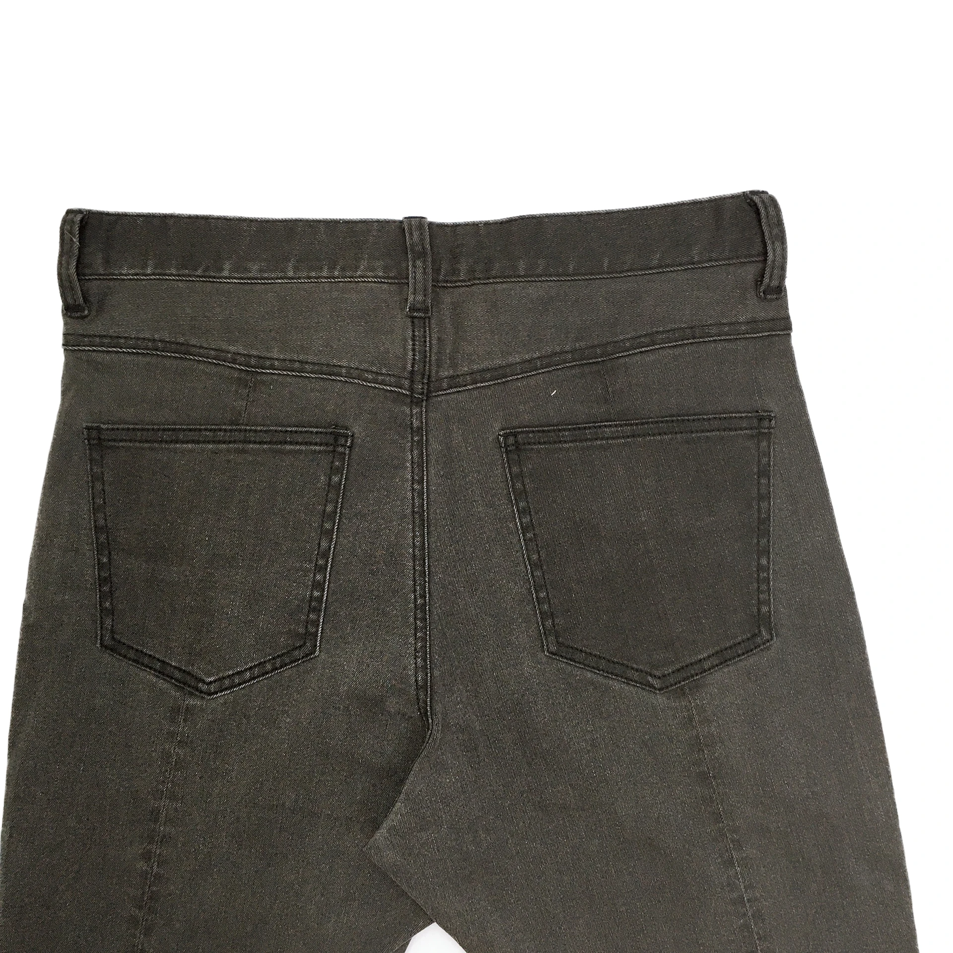 
WOMEN FASHION BLACK FLARE 98% COTTON 2 PU STRETCH JEANS 