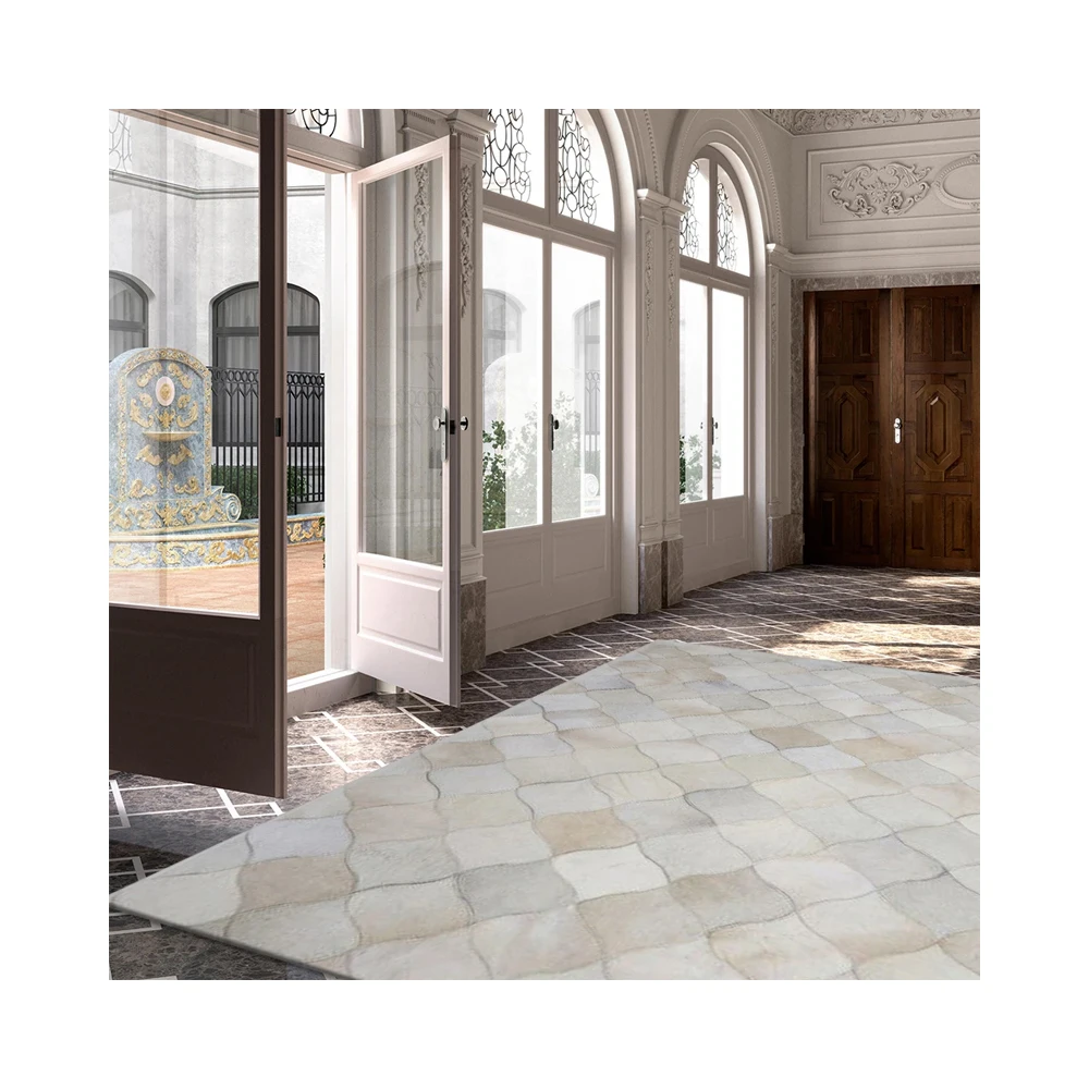 Natural Wool Leather Hide Rugs with Persian Design Contemporary Living Room and Office Bathroom at Wholesale Price