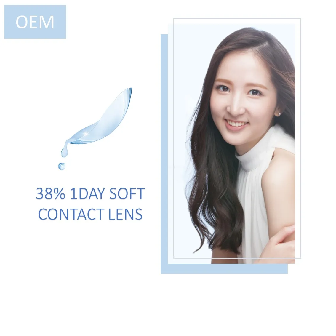 
Good Quality Comfortable Daily Clear Soft Contact Lenses 