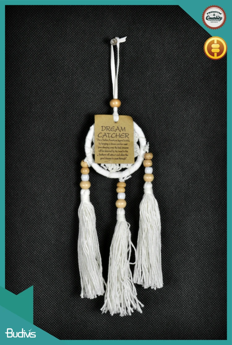 Cheap Crocheted macrame  Dream catcher 2019 wall hanging home decor