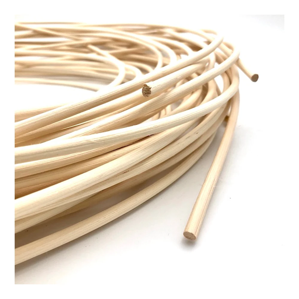 Vietnam Export Eco-Friendly White Rattan Material Whole Raw Rattan Core for Webbing Cane in Bulk Natural round Pattern
