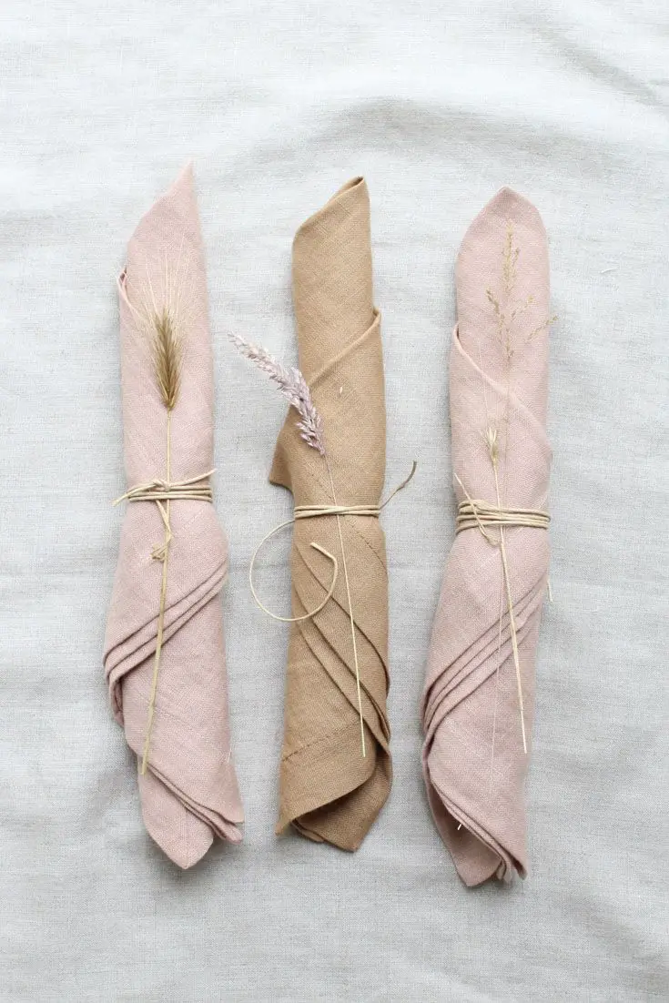 100% Linen Napkin 2023 Plain Dyed Napkin 100% pure linen loq MOQ