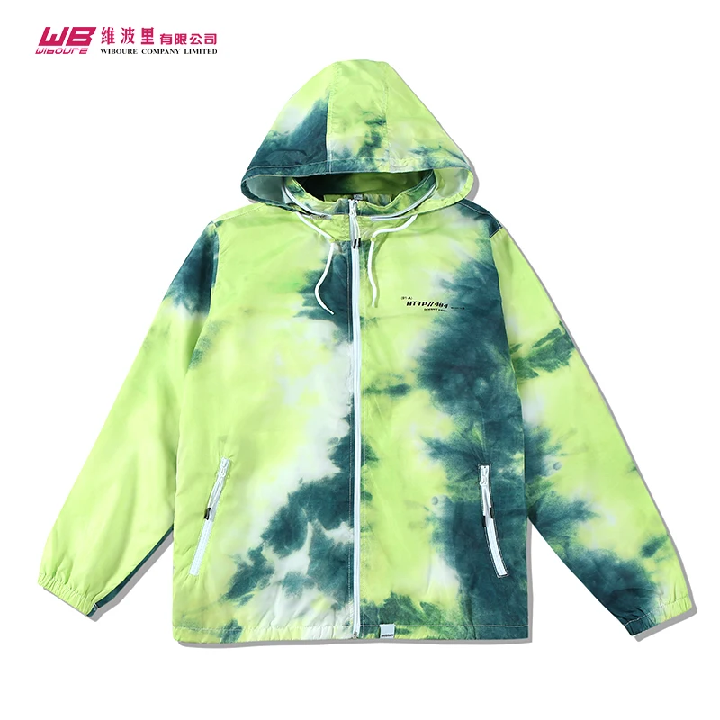 Eco Friendly Cheap price fashionable in stock uniform design maker Polyester digital print dip dye outdoor parka for men