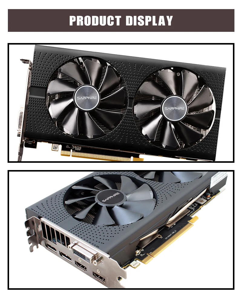 Hot selling Brand New Factory Price AMD RX 580 8GB DDR5 Sapphire Radeon RX580 Graphic Card