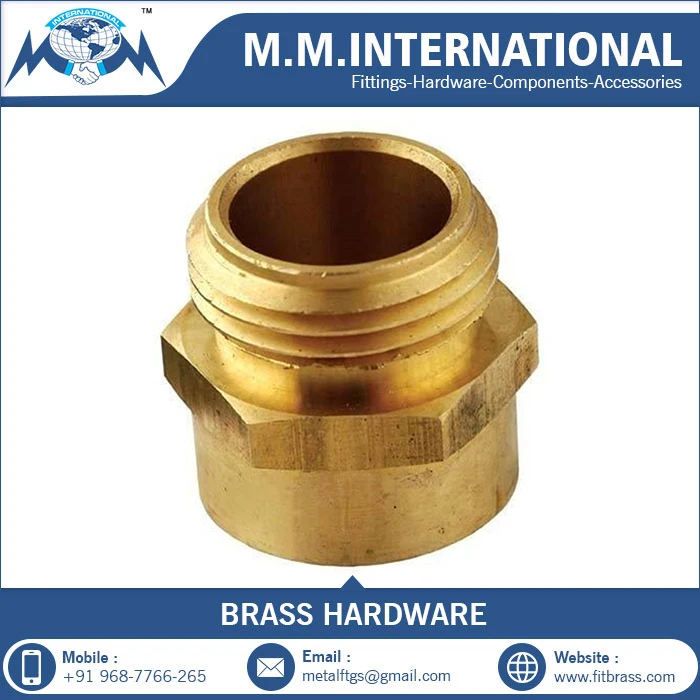 Brass Garden Hose Adaptor Brass Threaded Connector Hexagon Hose Adaptor Fittings Water Connections