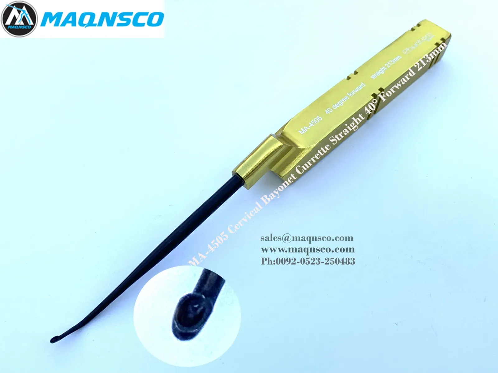 Ретрактор Kocher Langenbeck 30X10 neuro для позвоночника с черным керамическим стоп-отражением во время операции