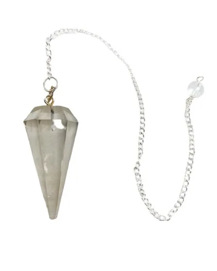 HIGH QUALITY CLEAR QUARTZ GEMSTONE PENDULUM BULK CLEAR QUARTZ DOWSING PENDULUM  CLEAR QUARTZ  6 FACETED DOWSING PENDULUM