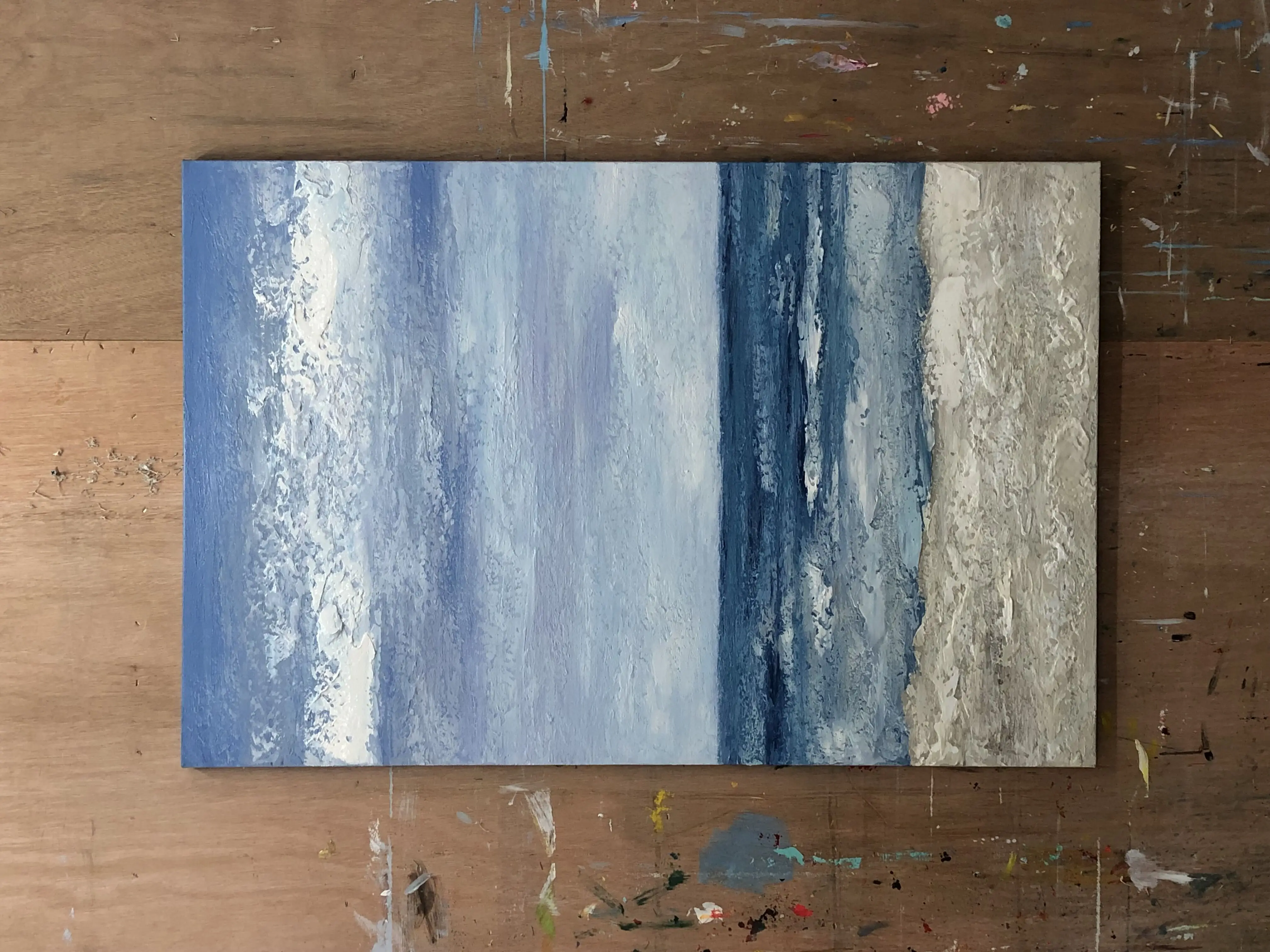 Современная живопись, пляжный морской пейзаж, гостиница, искусство на стену, большая ручная роспись для гостиной и спальни, 20x3 0 дюймов/50x75 см