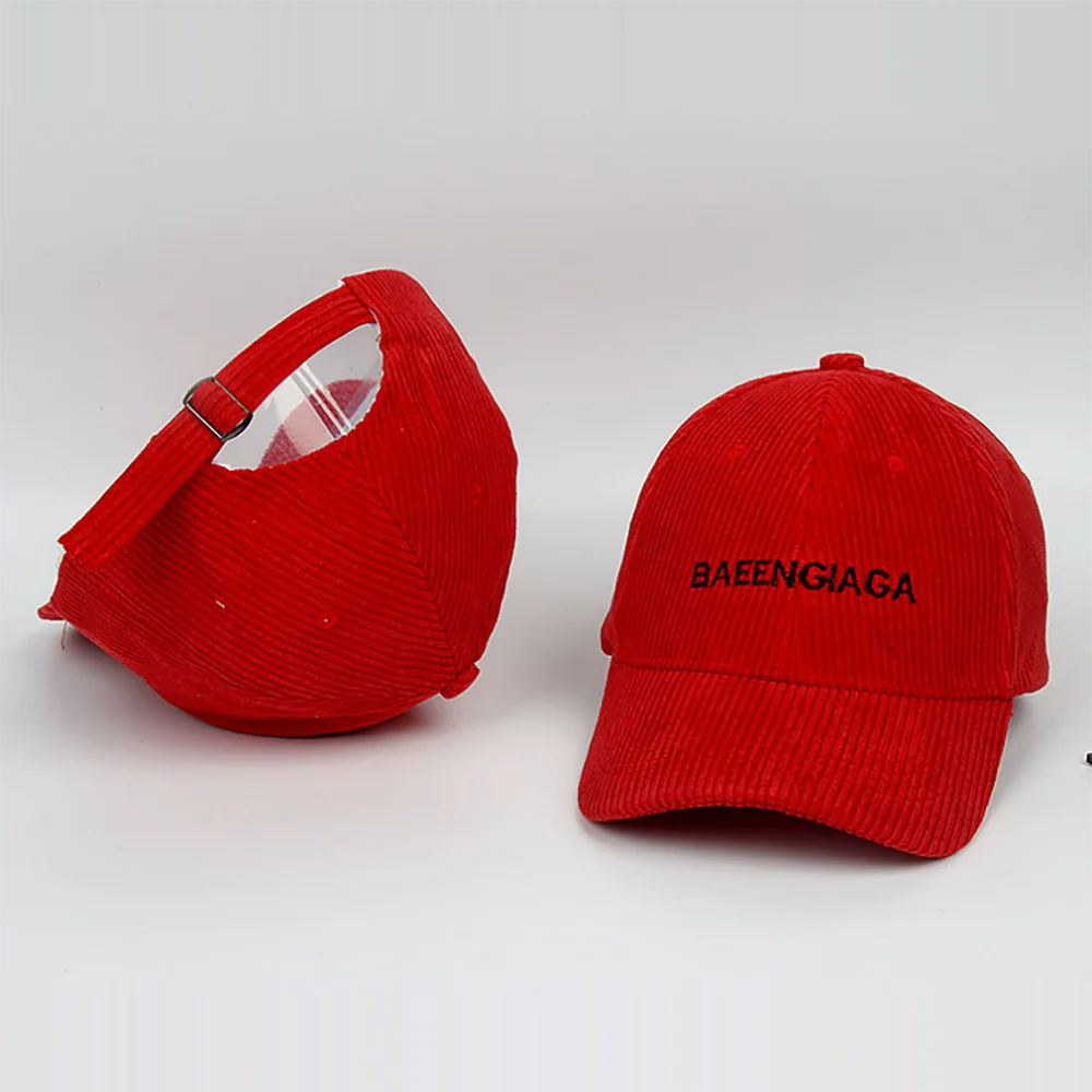 Wholesale Custom Logo Embroidery Corduroy Caps Dad Hat sport caps Hats Adults Unisex Plain Adjustable Baseball Hat