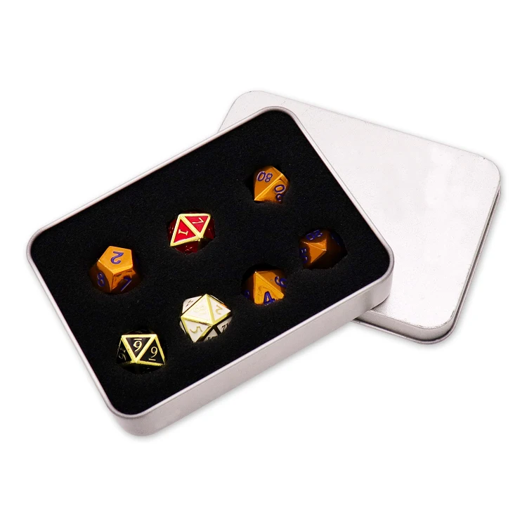 Custom 50mm Jumbo Aluminum Polyhedral Dice Necklace Dungeons And Dragons Dnd Rpg Mtg Table Game Red D4 Dice Set Precision Dice
